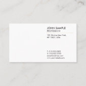 Minimale Duidelijke Moderne Professionele Elegante Visitekaartje (Voorkant)