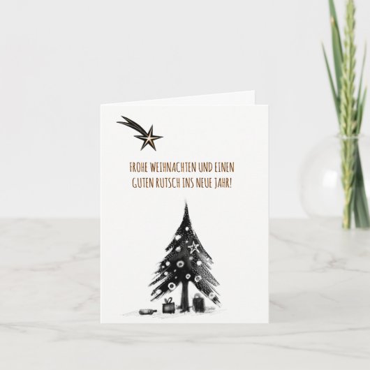 Minimale Duitse kerstkaarten Feestdagen Kaart (Voorkant)