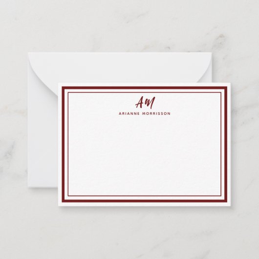 Minimale dun- en dikke maragrens notitiekaartje (Voorkant)