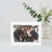 Minimale dunne foto-rand feestdagenkaart (Staand voorkant)