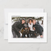 Minimale dunne foto-rand feestdagenkaart (Voorkant)