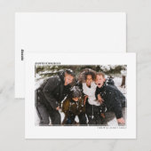 Minimale dunne foto-rand feestdagenkaart (Voorkant / Achterkant)