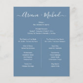 Minimale Dusty Blauw en Wit Eenvoudig bruidsfeest (Voorkant)