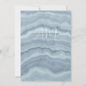 Minimale Dusty Blue Elegant bruiloft Uitnodigen Kaart (Achterkant)