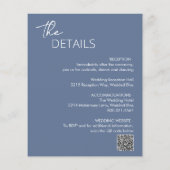 Minimale Dusty Blue Modern Budget Wedding Uitnodig Flyer (Achterkant)
