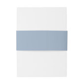 Minimale Dusty Blue Monogram Bruidsbuik Band Uitnodigingen Wikkel (Achterkant Voorbeeld)