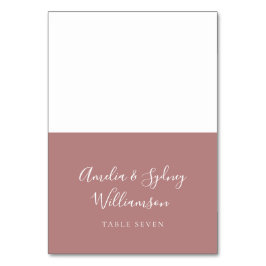 Minimale Dusty Roos Script Custom Name Place Card Kaart