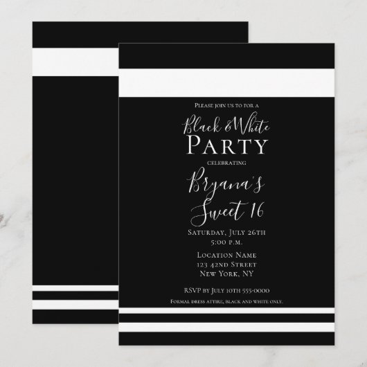 Minimale duur zwart-wit 16 dagen kaart (Voorkant / Achterkant)