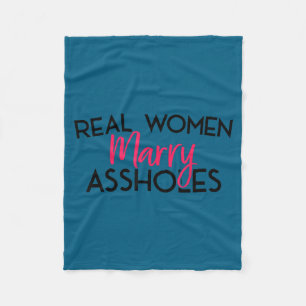 Minimale Echte Vrouwen Trouwen met Echtgenoot Fleece Deken