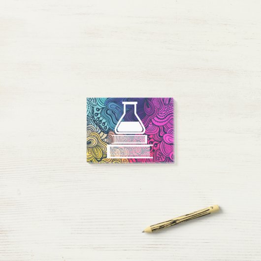 Minimale educatieve wetenschappen post-it® notes (Op bureau)