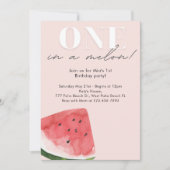 Minimale Een in een Melon Verjaardag uitnodiging (Voorkant)