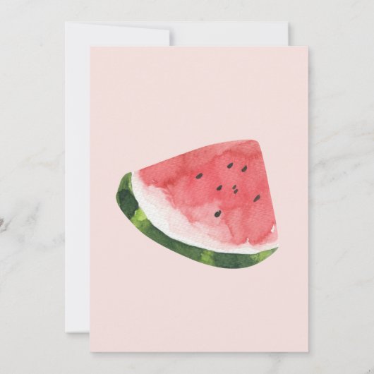 Minimale Een in een Melon Verjaardag uitnodiging (Achterkant)