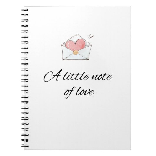 Minimale 'Een klein briefje van liefde' Notitieboe Notitieboek (Voorkant)