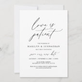 Minimale Eenvoud, Liefde is geduldig, bruiloft uit Kaart (Voorkant)