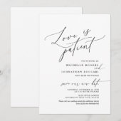 Minimale Eenvoud, liefde voor patiënt, bruiloft ui Kaart (Voorkant / Achterkant)