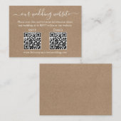 Minimale Eenvoudige 2 QR Weddenschap RSVP Details  Informatiekaartje (Voorkant / Achterkant)