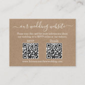 Minimale Eenvoudige 2 QR Weddenschap RSVP Details  Informatiekaartje (Voorkant)