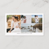 Minimale Eenvoudige 5 Fotocollage Fotograaf Visitekaartje (Achterkant)