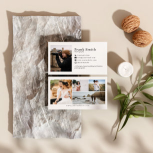 Minimale Eenvoudige 5 Fotocollage Fotograaf Visitekaartje