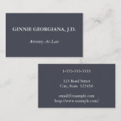Minimale & eenvoudige advocaat-bij-wet Visitekaart Visitekaartje (Voorkant / Achterkant)