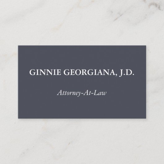 Minimale & eenvoudige advocaat-bij-wet Visitekaart Visitekaartje (Voorkant)