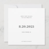 Minimale Eenvoudige Ampersand Typografie Grijs Bru Save The Date (Achterkant)