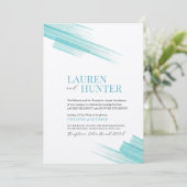 Minimale eenvoudige aqua-inktlijnen kaart (Staand voorkant)