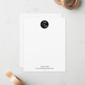 Minimale Eenvoudige Basic Logo Company niet Notitiekaartje (Voorkant / Achterkant in situ)