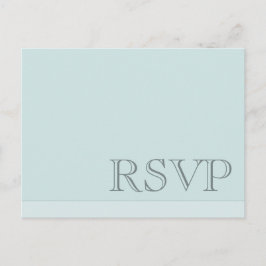 Minimale Eenvoudige Basis Blauw Grijs RSVP Uitnodiging Briefkaart