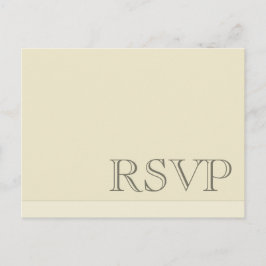 Minimale eenvoudige basis neutrale RSVP Uitnodiging Briefkaart