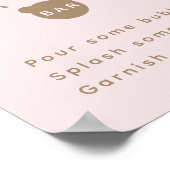 Minimale eenvoudige Beer Baby shower Mam-osa Bar Poster (Hoek)