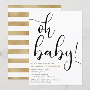 Minimale, eenvoudige bladreuzel zwart wit baby kaart