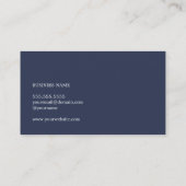 Minimale eenvoudige blauwe consultant visitekaartje (Achterkant)