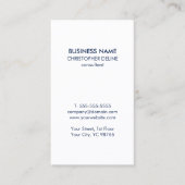 Minimale eenvoudige, blauwe consultant visitekaartje (Voorkant)