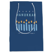 Minimale Eenvoudige Blauwe Gele Kaarsen Happy Chan Medium Cadeauzakje (Voorkant)