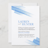 Minimale eenvoudige blauwe inktlijnen kaart (Voorkant)