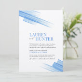 Minimale eenvoudige blauwe inktlijnen kaart (Staand voorkant)