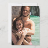 Minimale eenvoudige blauwe streekstrepen kaart (Achterkant)