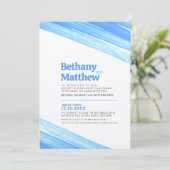 Minimale eenvoudige blauwe streekstrepen kaart (Staand voorkant)