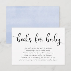 Minimale, eenvoudige, blauwe zwarte boeken voor ba informatiekaartje