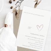 Minimale eenvoudige blinde hartslag elke zondag ui bedankkaart