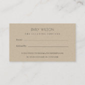 Minimale Eenvoudige blinde hartslag Verwijs een Ko Visitekaartje (Achterkant)