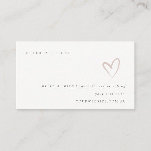 Minimale Eenvoudige blinde hartslag Verwijs een Ko Visitekaartje (Voorkant)