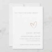 Minimale Eenvoudige Blush Pink Heart Hernieuwing N Bedankkaart (Voorkant)