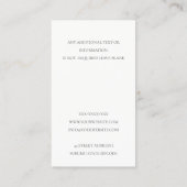 Minimale eenvoudige Blush Pink Monogram Initiaal Visitekaartje (Achterkant)