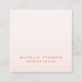 Minimale Eenvoudige Blush Roze Professionele Vierkante Visitekaartje