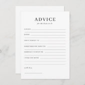 Minimale eenvoudige bride om een advieskaart te zi bedankkaart (Voorkant / Achterkant)