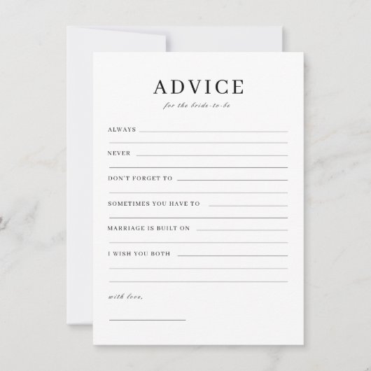 Minimale eenvoudige bride om een advieskaart te zi bedankkaart (Voorkant)