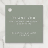 Minimale eenvoudige bruiloft bedankjes labels (Voorkant)