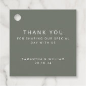 Minimale eenvoudige bruiloft bedankjes labels (Voorkant)